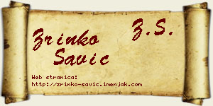 Zrinko Savić vizit kartica